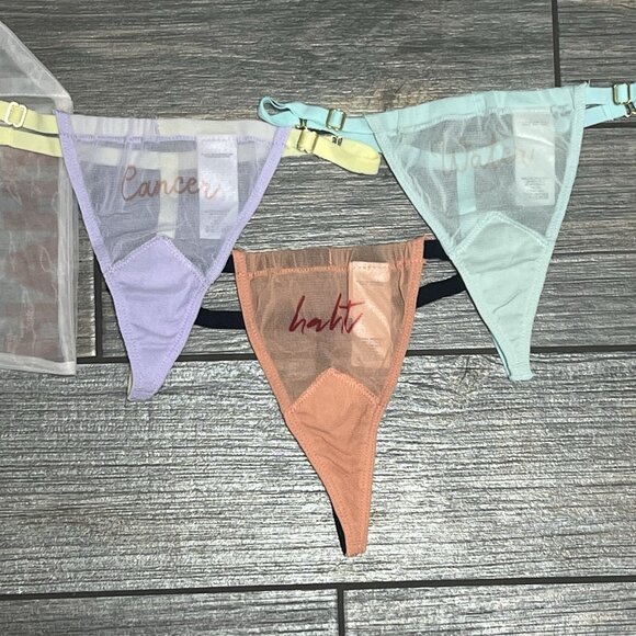 Free People Other - Cancer HAH Free People Zodiac Thongs Panties Set of 3 OS ONE Size XS S M L